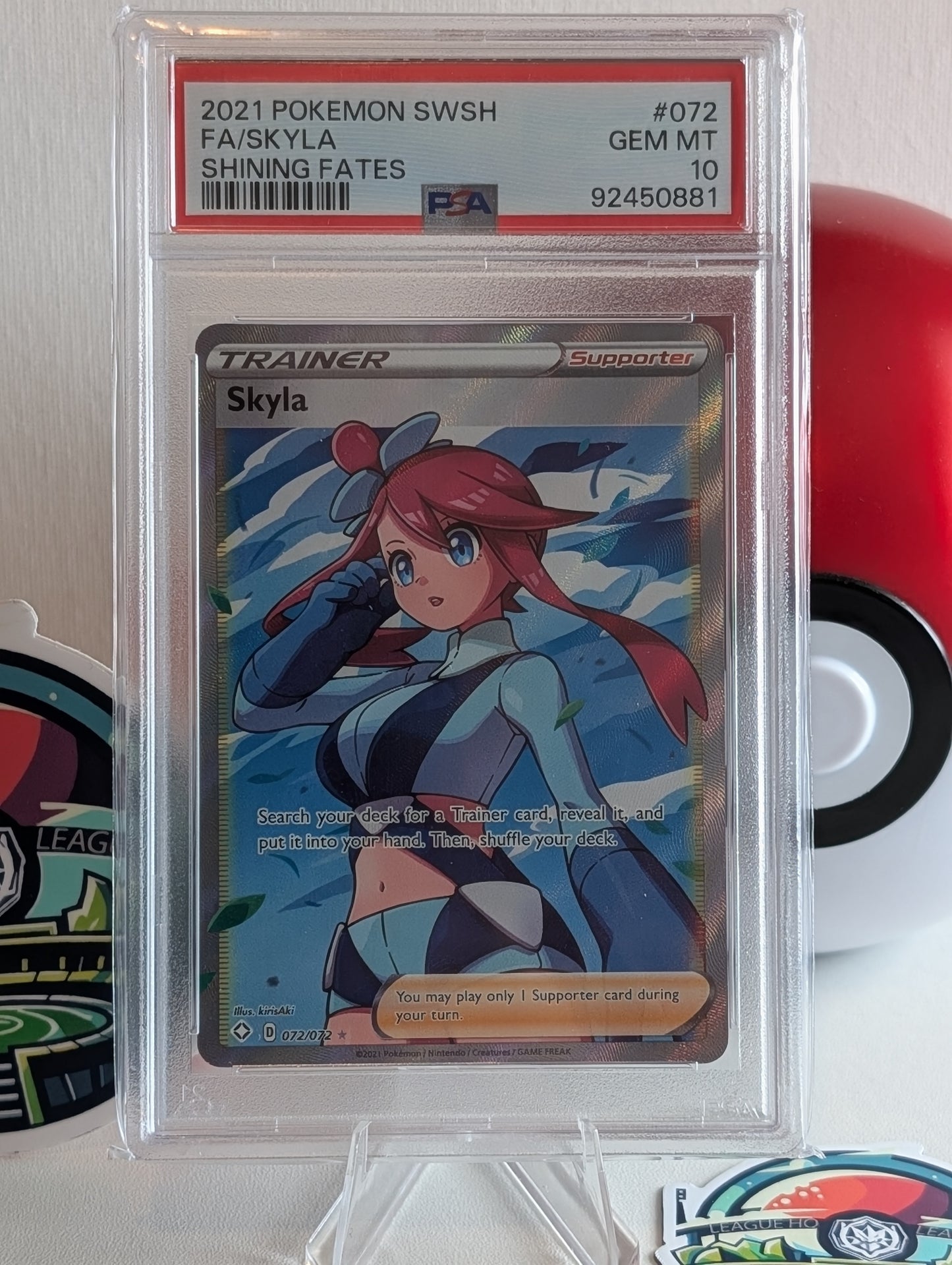 Skyla 2021 Pokemon SWSH Shining Fates Full Art #072 PSA 10