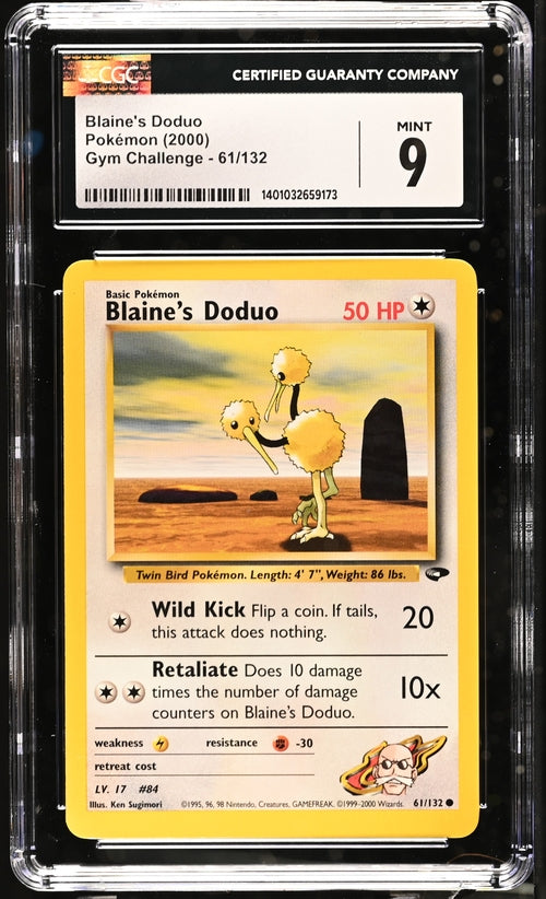 Blaine's Doduo — CGC Mint 9 — Gym Challenge