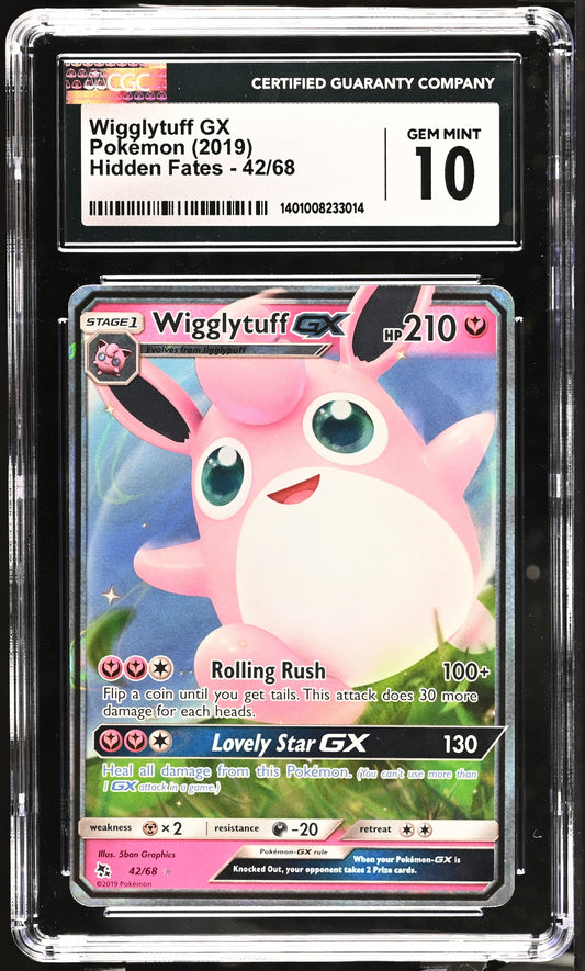 Wigglytuff GX — CGC Gem Mint 10 — Hidden Fates