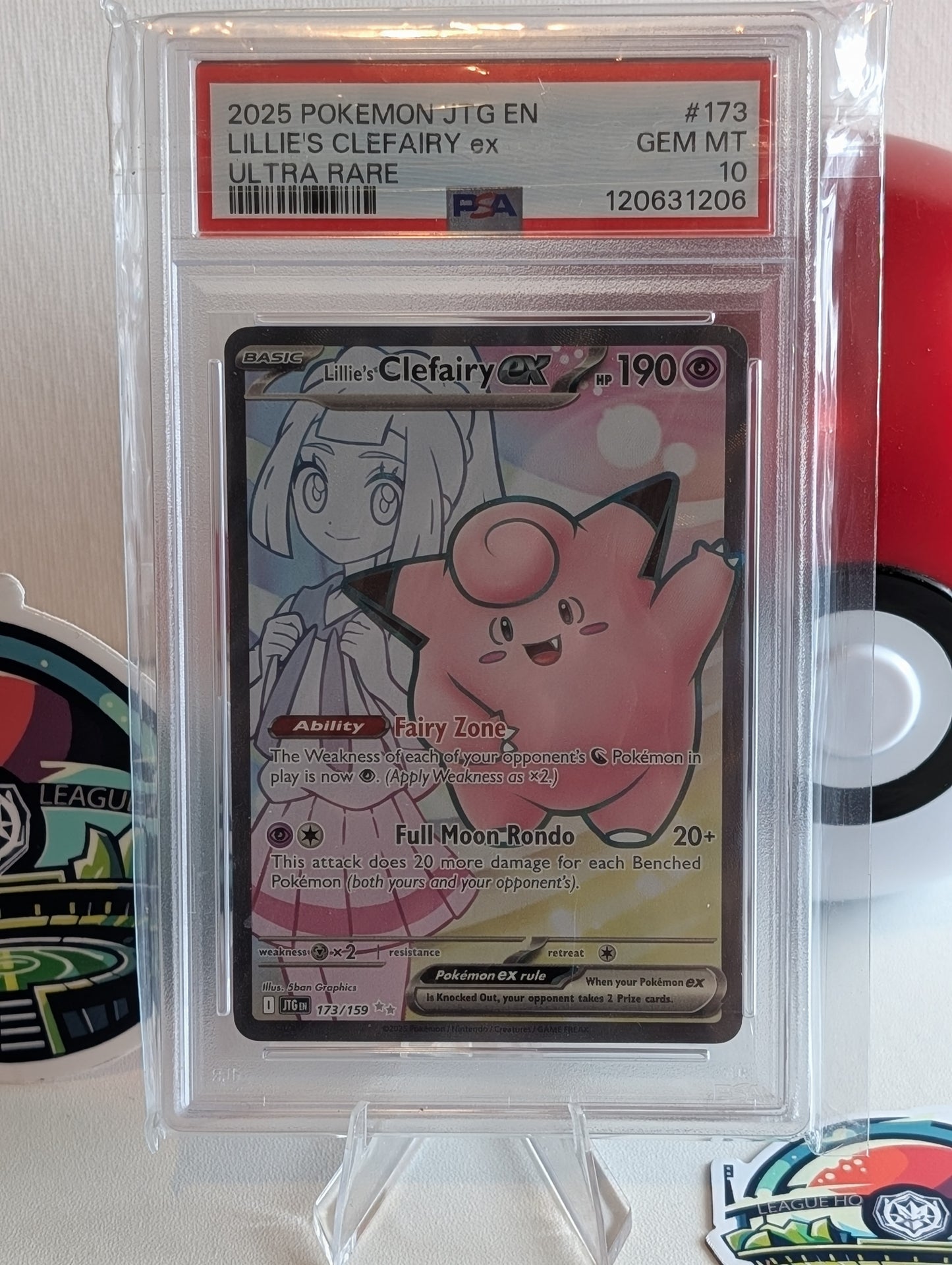 Lillie's Clefairy Ex #173 Pokemon Journey Together PSA 10